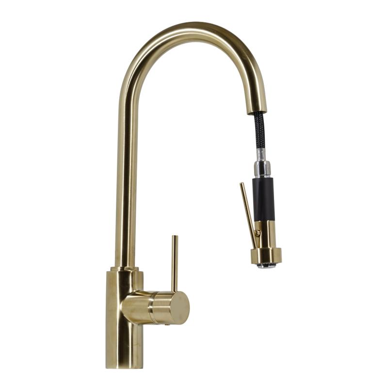 Grifería Cocina Monocomando Fv Augusta Pro 0412/96P Polished Brass
