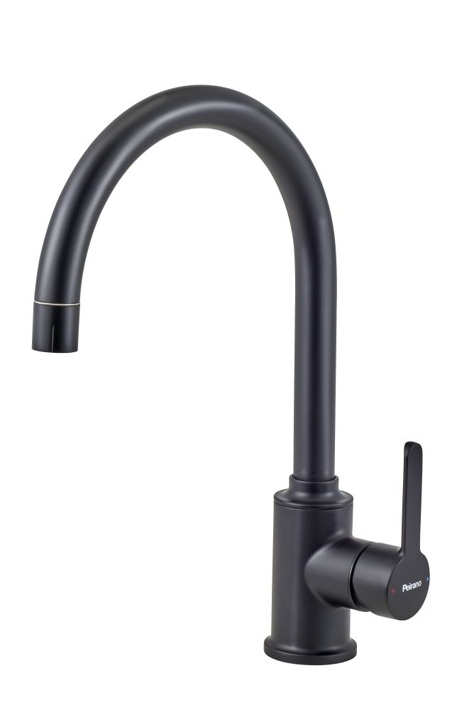 Grifería Cocina Monocomando Peirano Move Black 20-146 Negro Mate