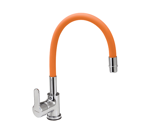 Grifería Monocomando Cocina Flexible Piazza Emblem Color Naranja 10016NA