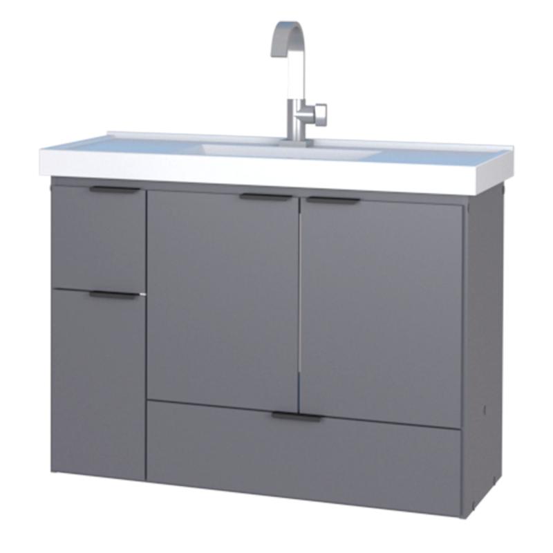 Vanitory Mueble Para Baño Colgante Cozimax Orquidea 80 Gris