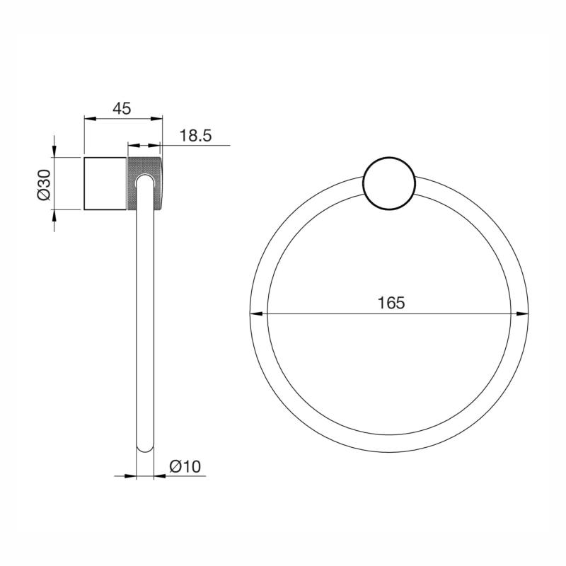 Toallero De Aro Peirano Beat Níquel Pulido 18020