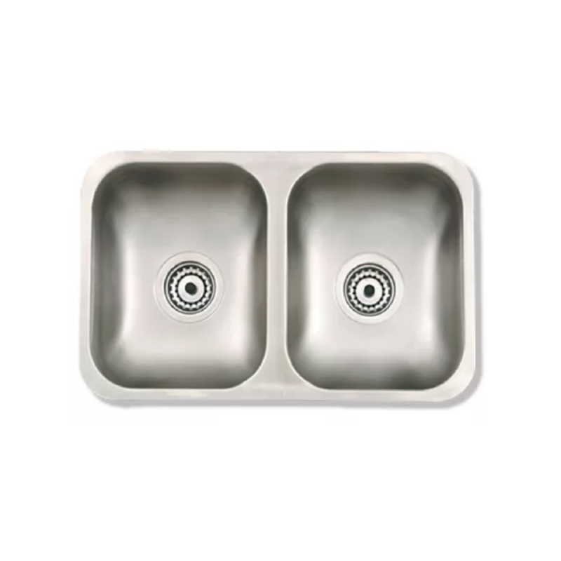 Bacha Cocina Doble Mi Pileta 344 Acero Inoxidable