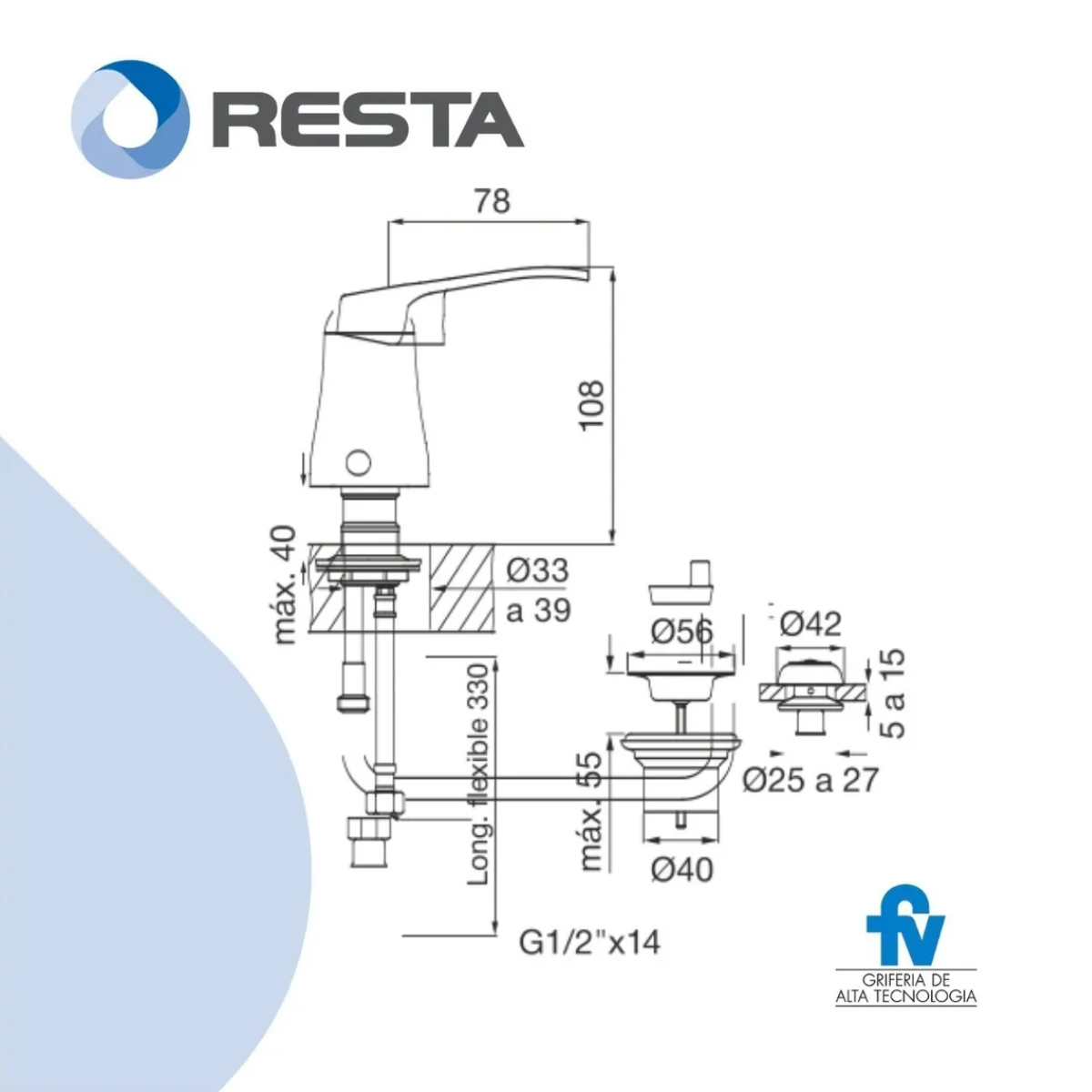 Griferia Bidet Monocomando Fv Arizona 189/b1