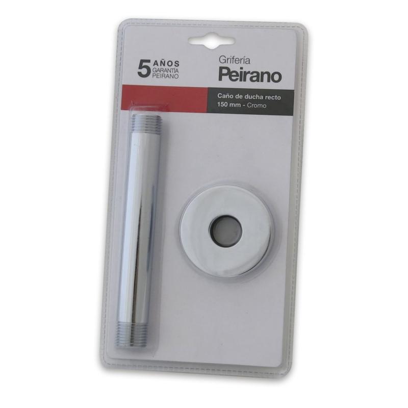 Caño De Ducha Recto Para Techo 150mm Peirano A1452C Cromo