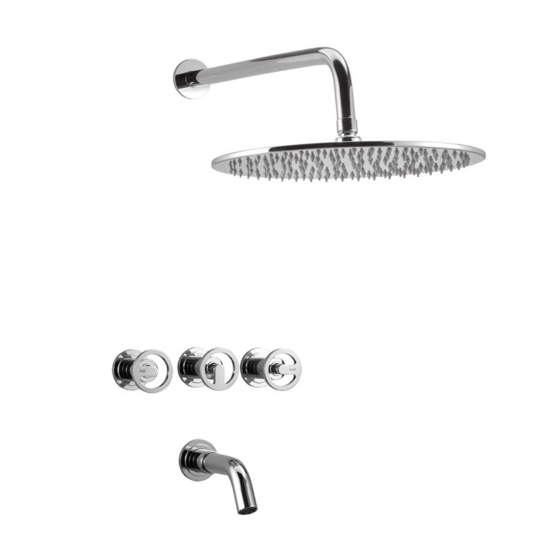 Grifería De Ducha Bañera Peirano Pulse Cromo 80-175