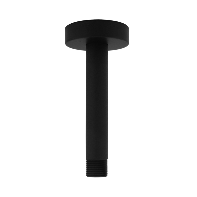 Caño De Ducha Recto Para Techo 150mm Peirano A1452N Negro Mate