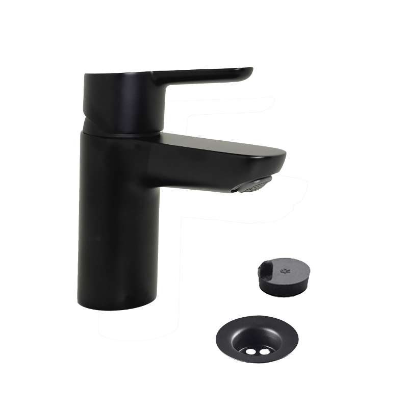 Grifería Lavatorio Monocomando Fv Puelo Negro 181/B5 NG