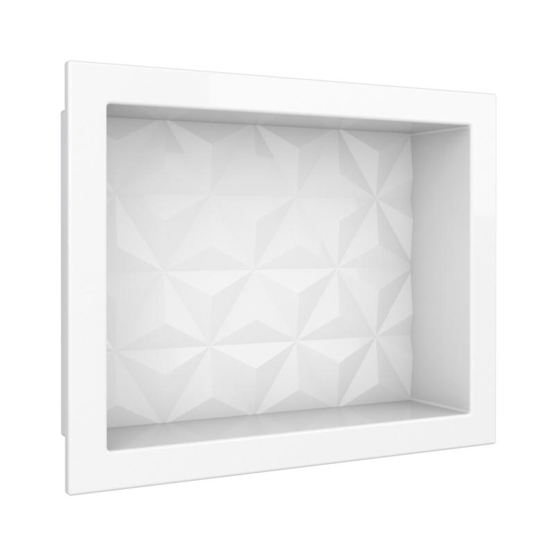 Nicho Texturizado Mármol Sintético 40x30 Cozimax Blanco