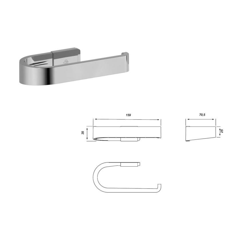 Combo Kit 3 Accesorios De Baño Fv Linea Armonia 0179.03/M8 Cromo