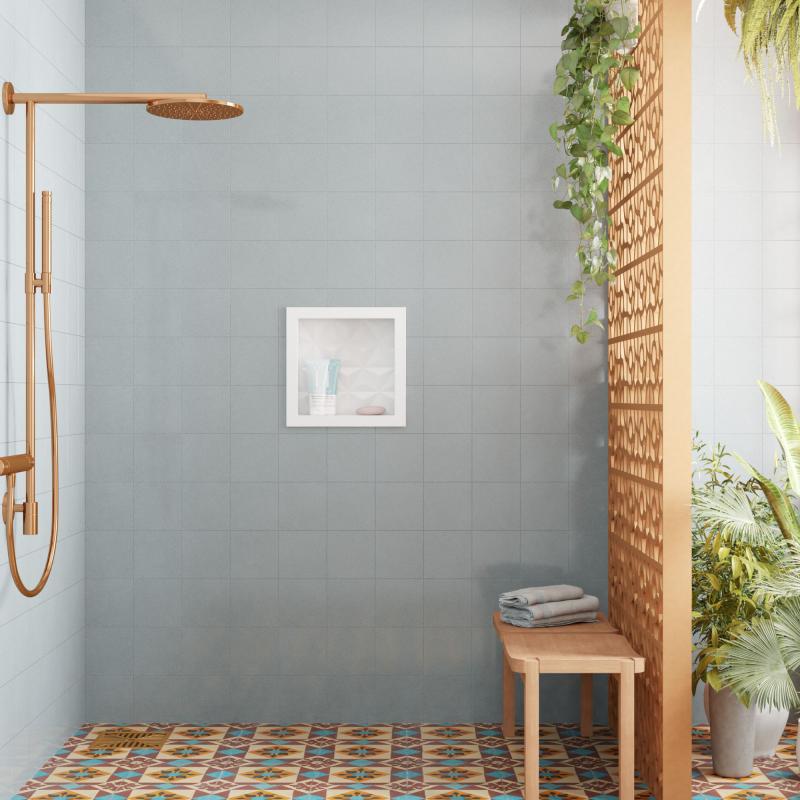 Nicho Texturizado Mármol Sintético 30x30 Cozimax Blanco