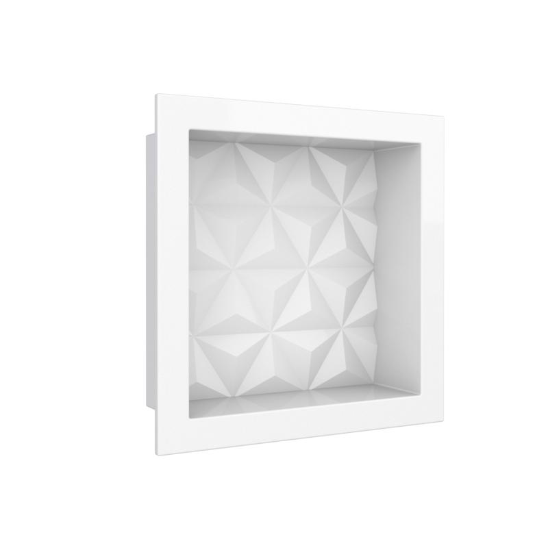 Nicho Texturizado Mármol Sintético 30x30 Cozimax Blanco