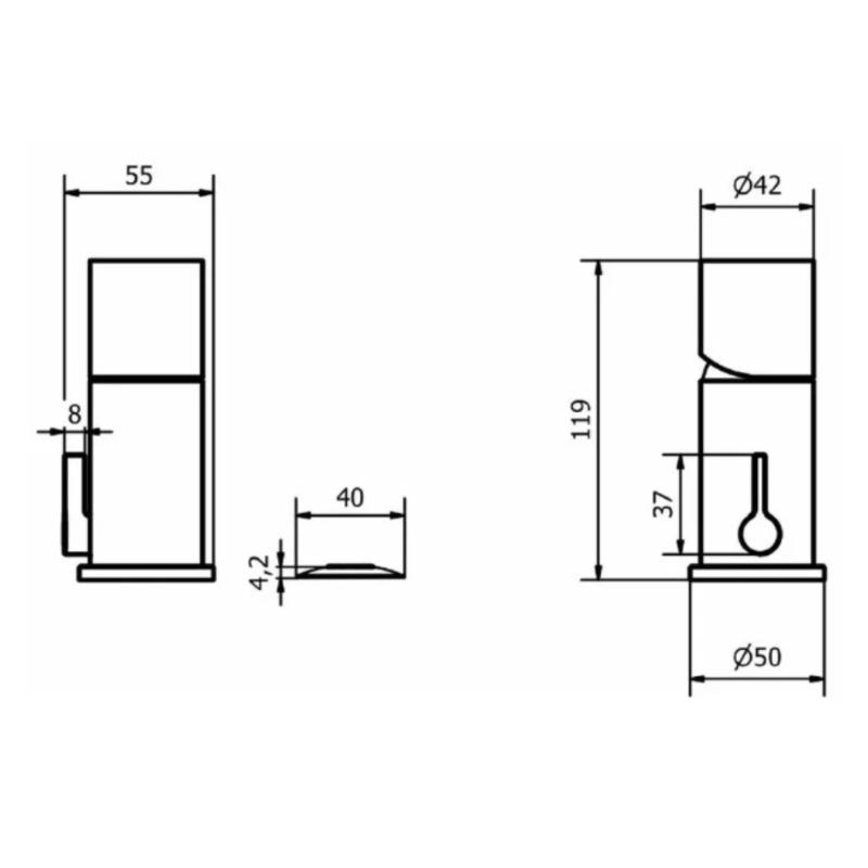 Grifería Bidet Piazza Lounge Cromo 10704