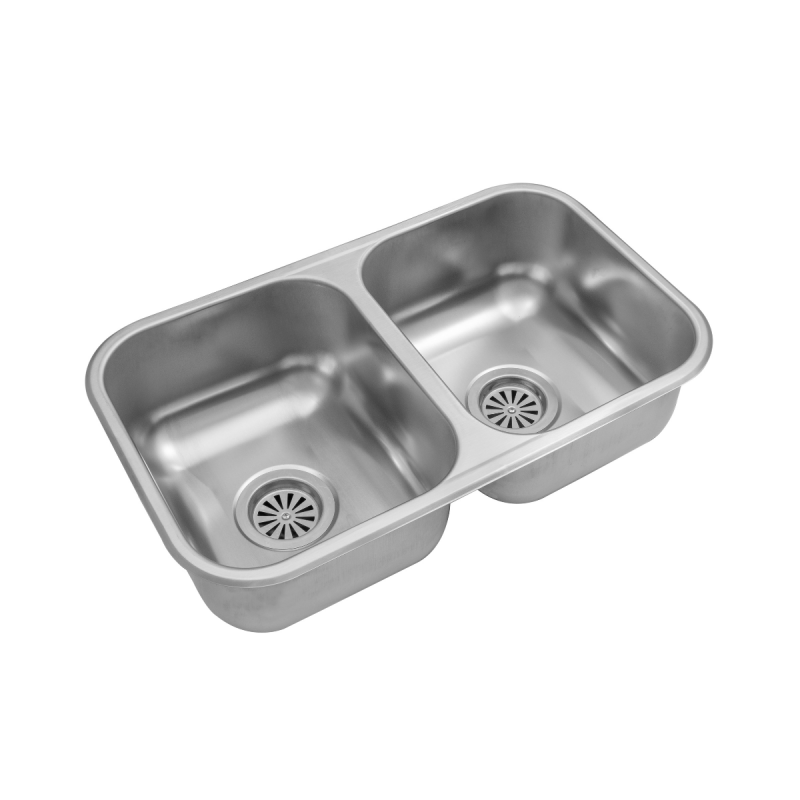 Bacha Pileta Doble Cocina Acero Inoxidable Johnson C28/18