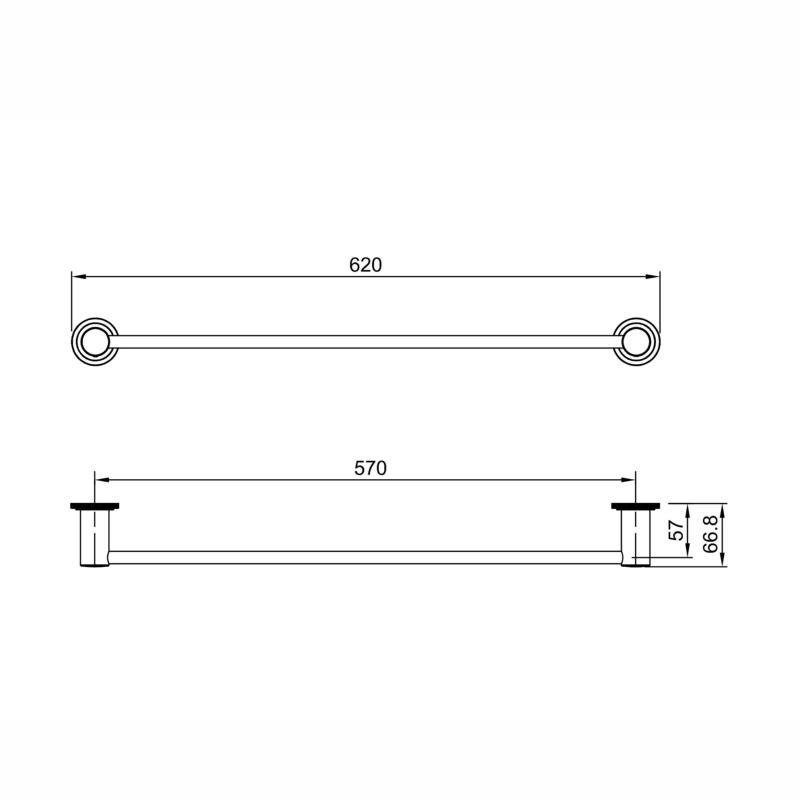 Toallero Barral 60cm Peirano Pulse Cromo 20010c