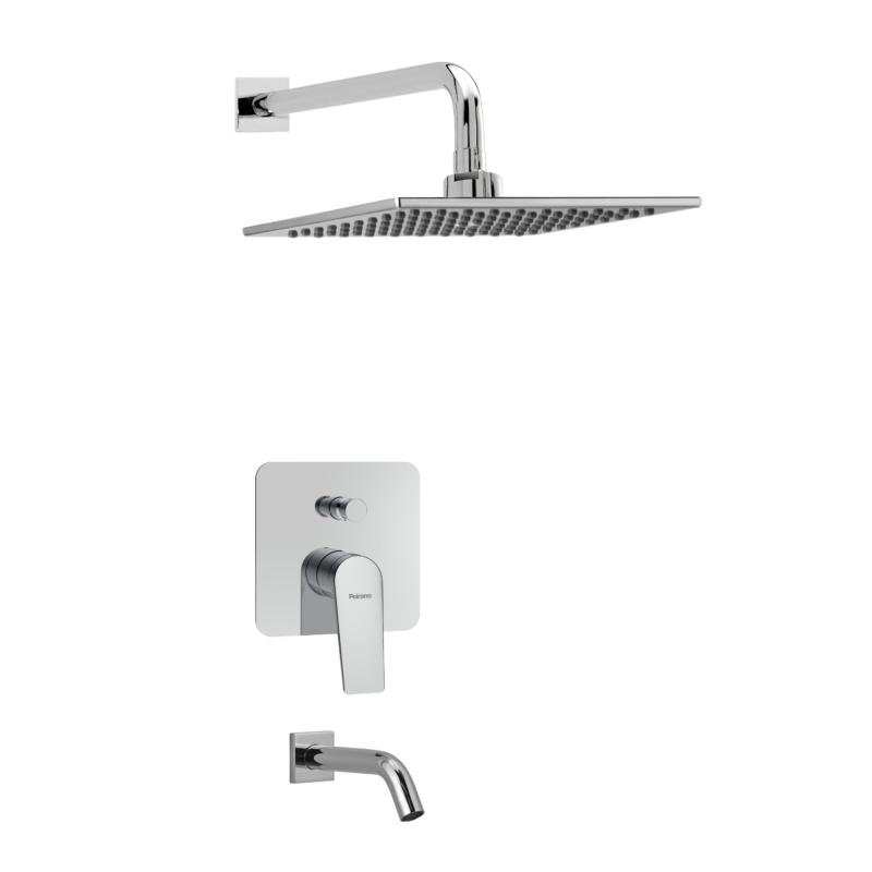 Combo Grifería Lavatorio Alto + Ducha + Bidet Peirano Wave Cromo