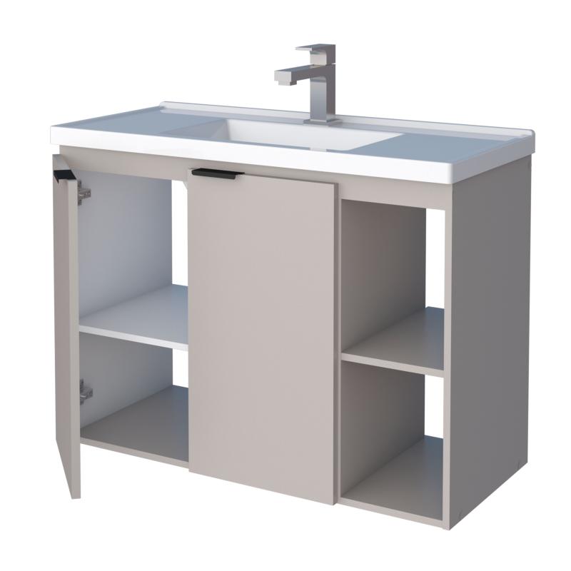 Vanitory Mueble Colgante Con Bacha Cozimax Aster 80