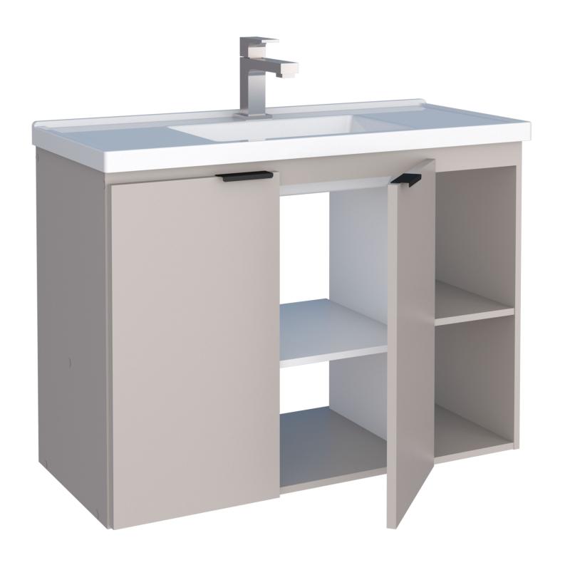 Vanitory Mueble Colgante Con Bacha Cozimax Aster 80