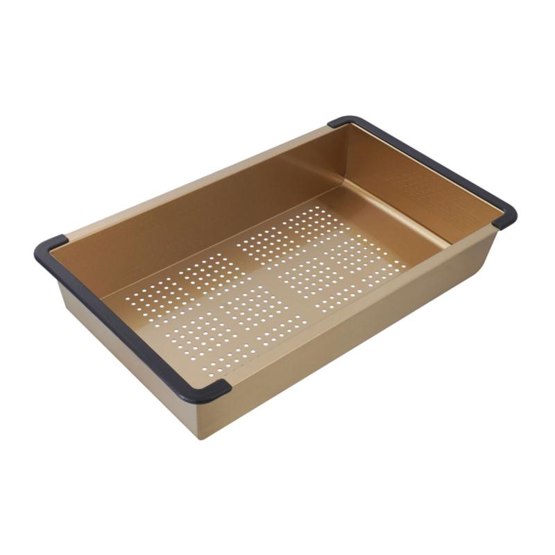 Bacha Cocina Con Accesorios Embutir Peirano Gold Brushed