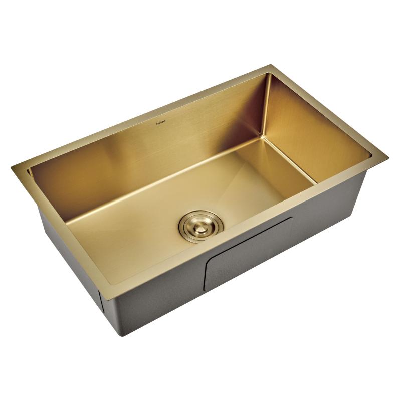 Bacha Cocina Con Accesorios Embutir Peirano Gold Brushed