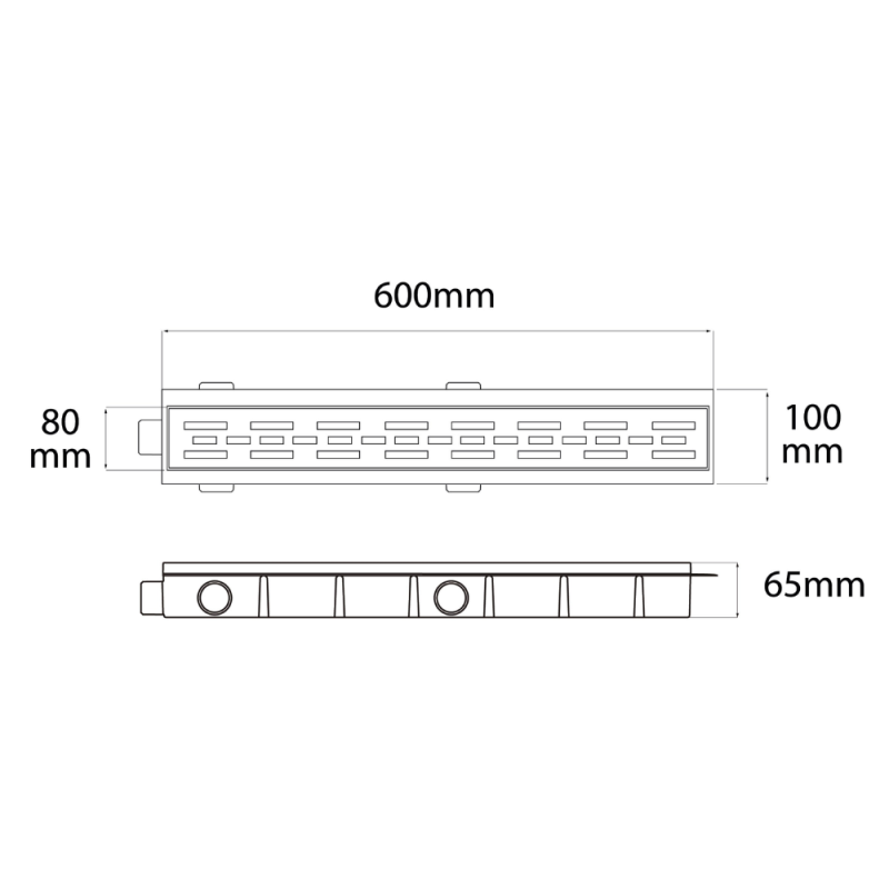Desagüe Rejilla Encastrable Paralelo 60 cm Ideal 12115