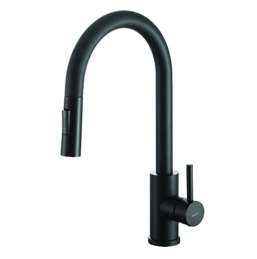 Grifería Cocina Monocomando Peirano Valencia Black 20-122N