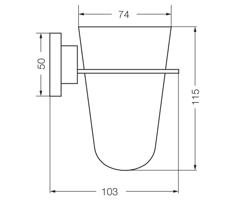 Porta Cepillos Accesorio Baño Fv Dominic 0169R/85 CR Cromo