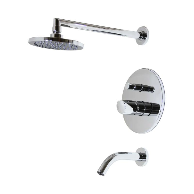 Grifería Monocomando Ducha Y Bañera Con Transferencia Fv Cilindra 0106/M5 Cromo