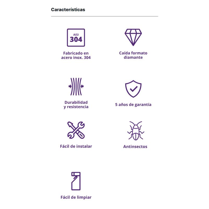 Desagüe Triangular Atrim Ceramic Brillante DT250T03