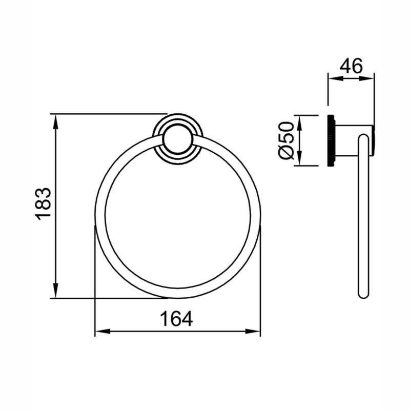 Toallero De Aro Peirano Pulse Cromo 20020C