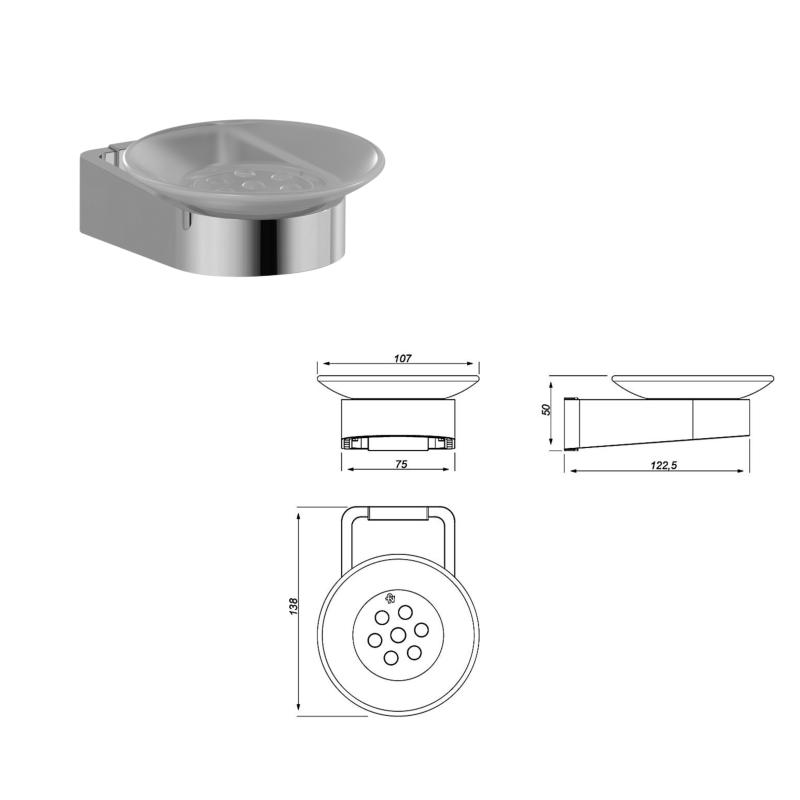 Combo Kit 5 Accesorios De Baño Fv Linea Armonia 0179.05/M8 Cromo