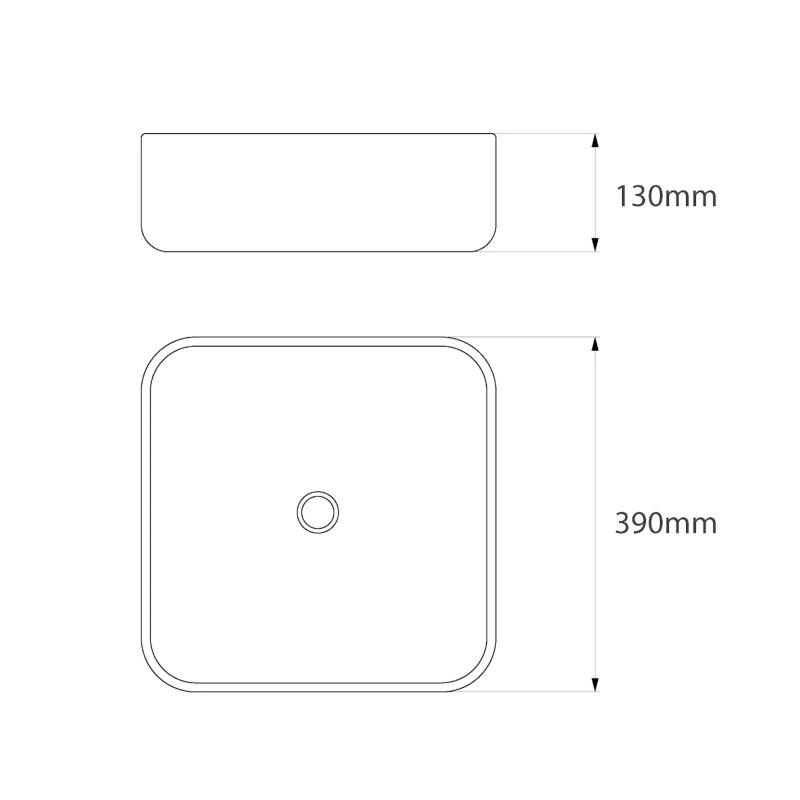 Bacha Cuadrada De Apoyo Ideal Kae 10090 Blanco