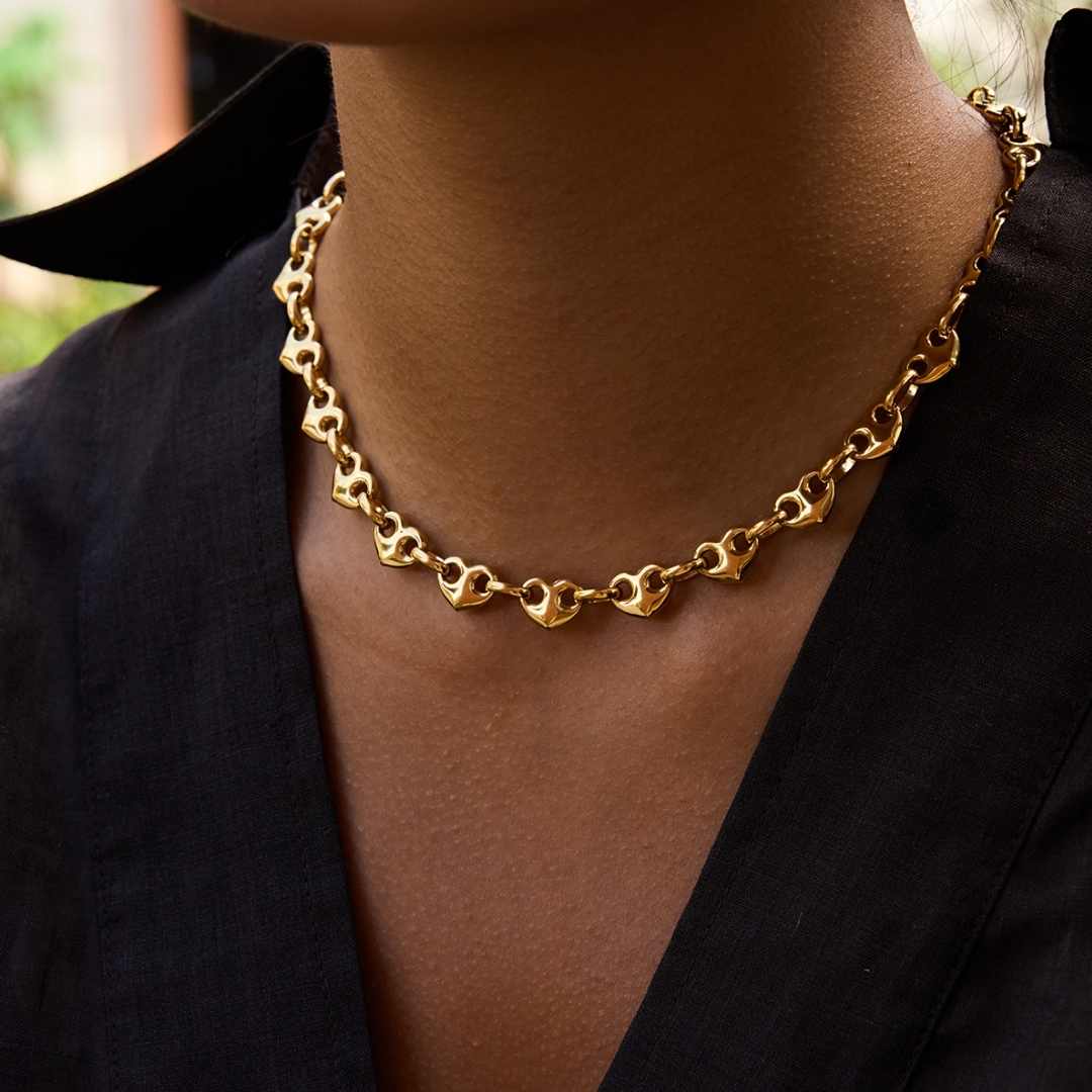 COLLAR LOVE GOLD x1u