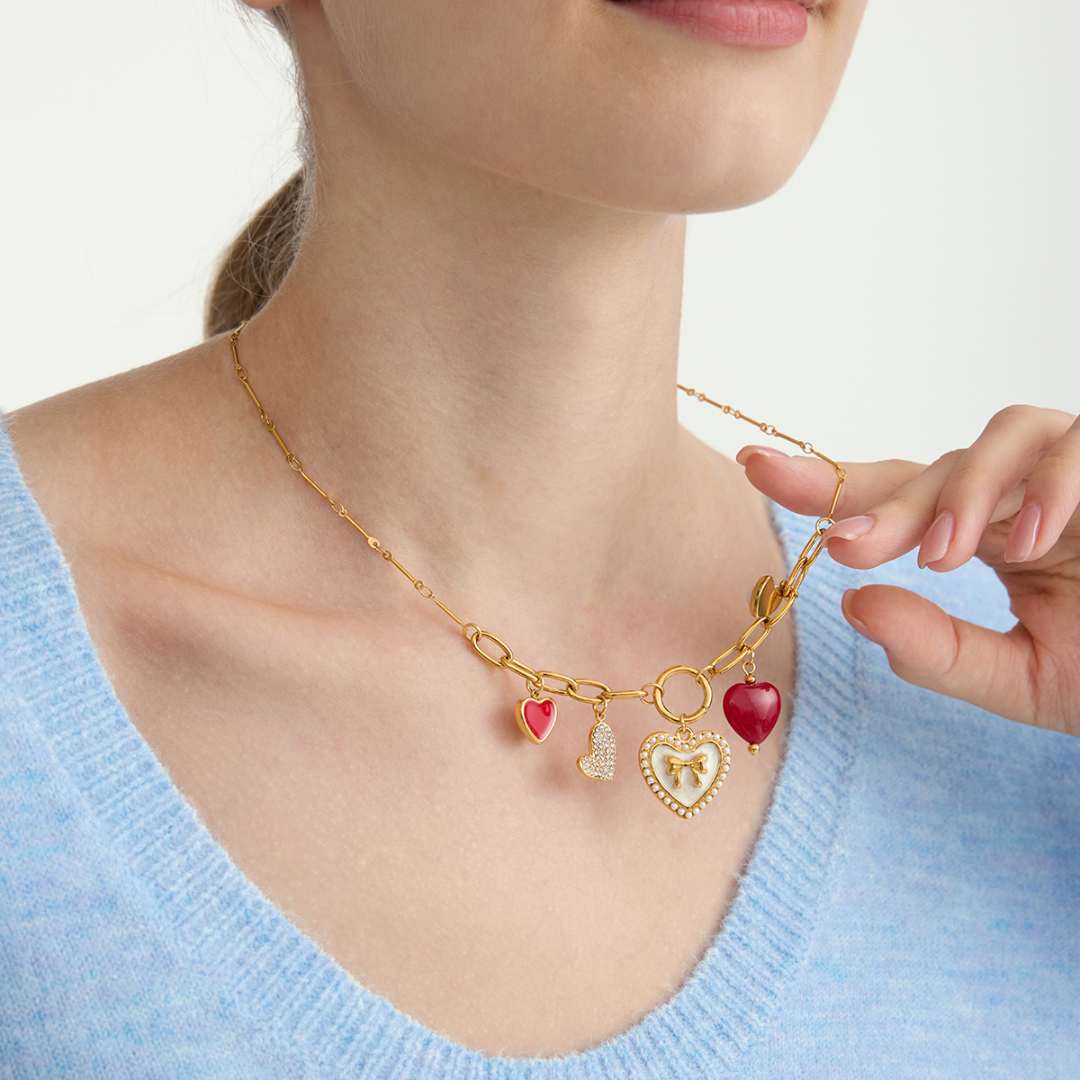 COLLAR PINK CHARMS x1u