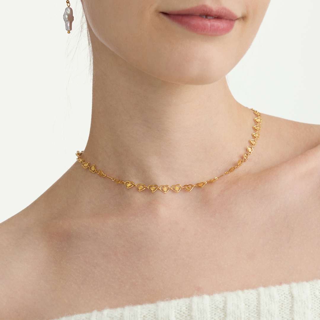 COLLAR CORAZONCITOS x1u