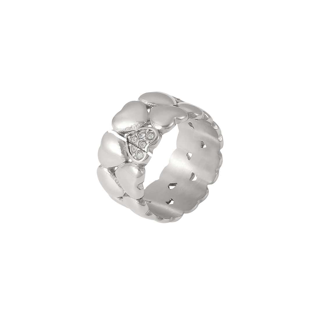 ANILLO CRISTAL LOVER PLATA x1u