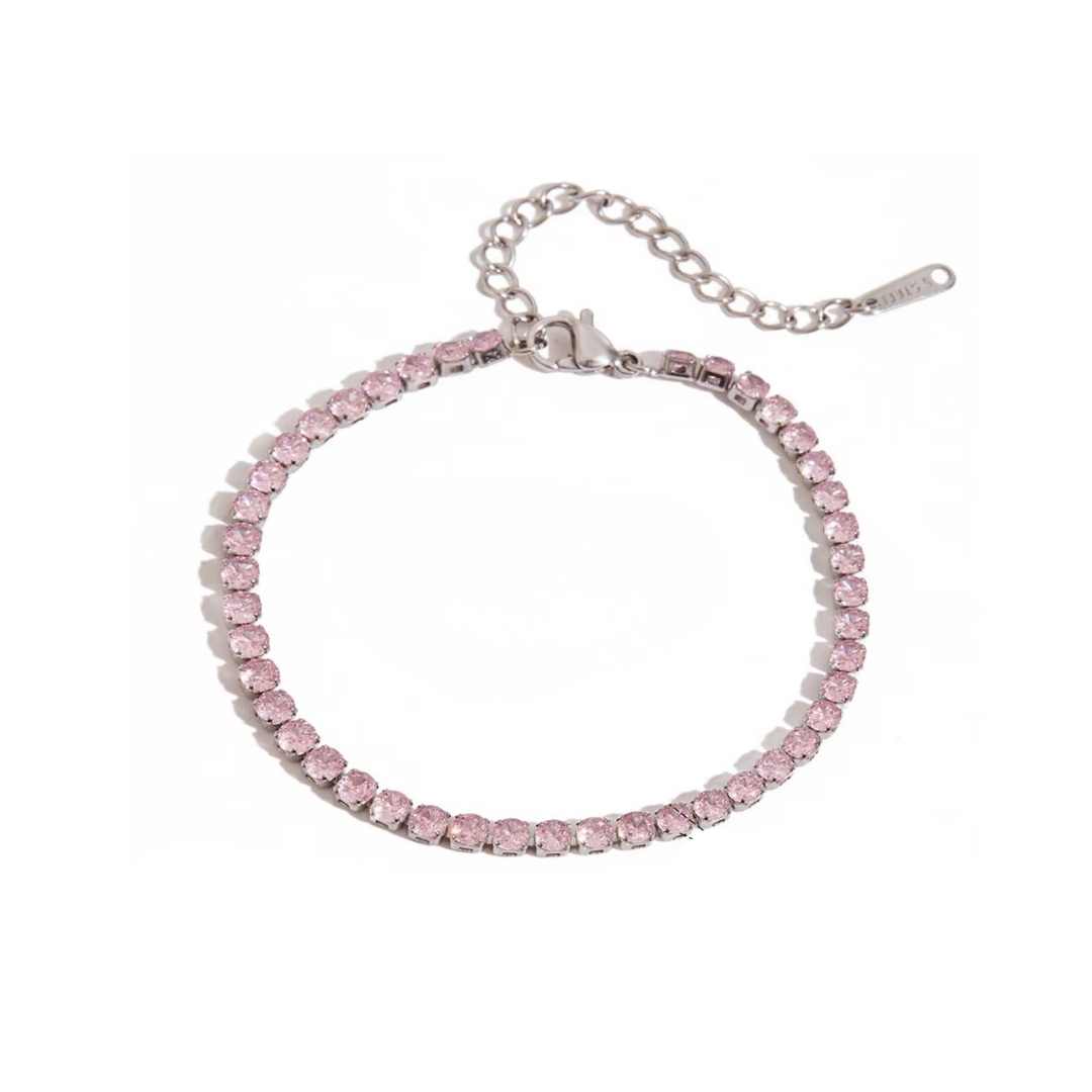 PULSERA CRISTAL ROSE x1u