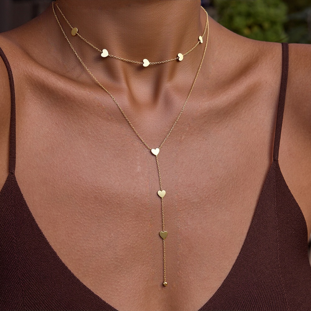 COLLAR DOBLE CORAZONES x1u