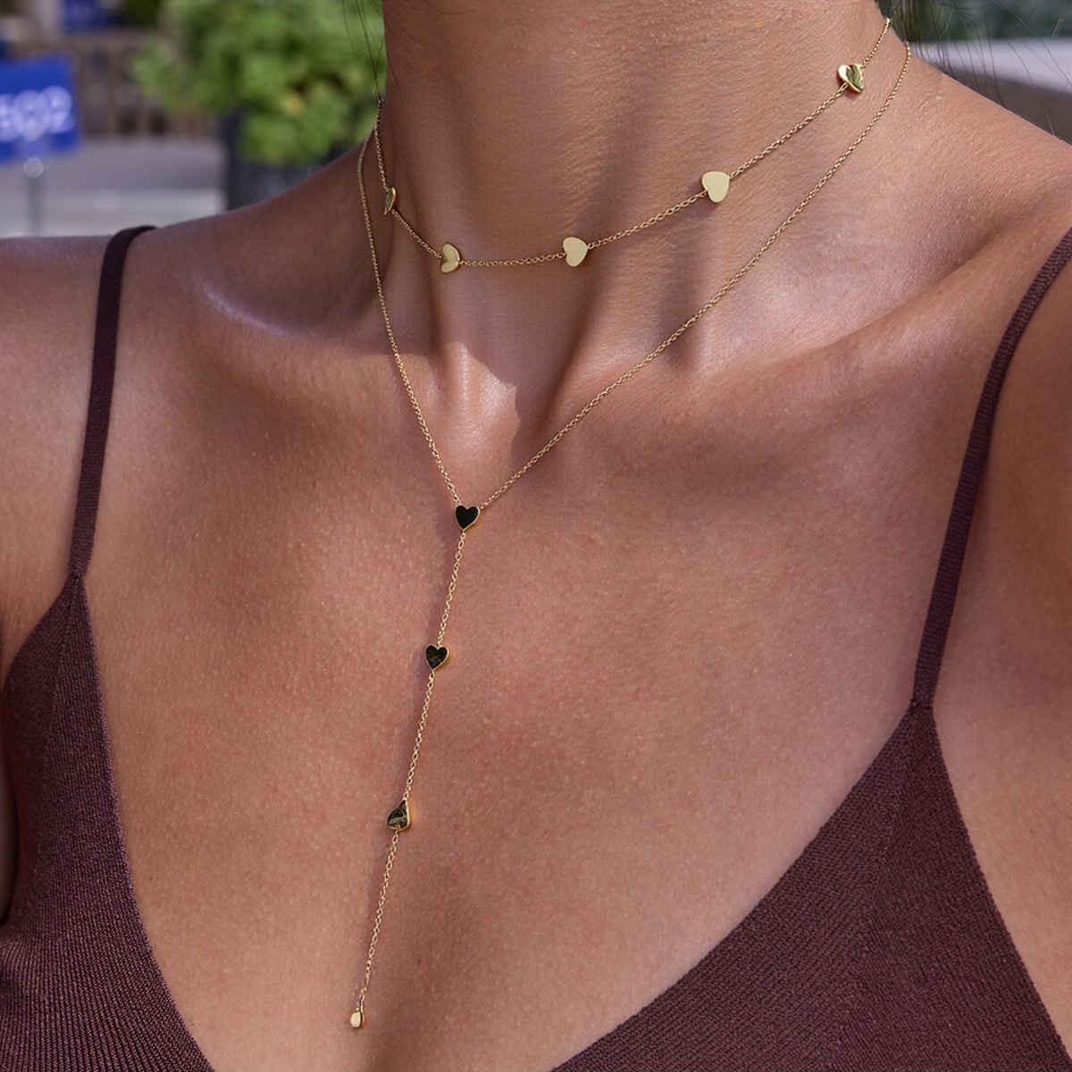 COLLAR DOBLE CORAZONES x1u