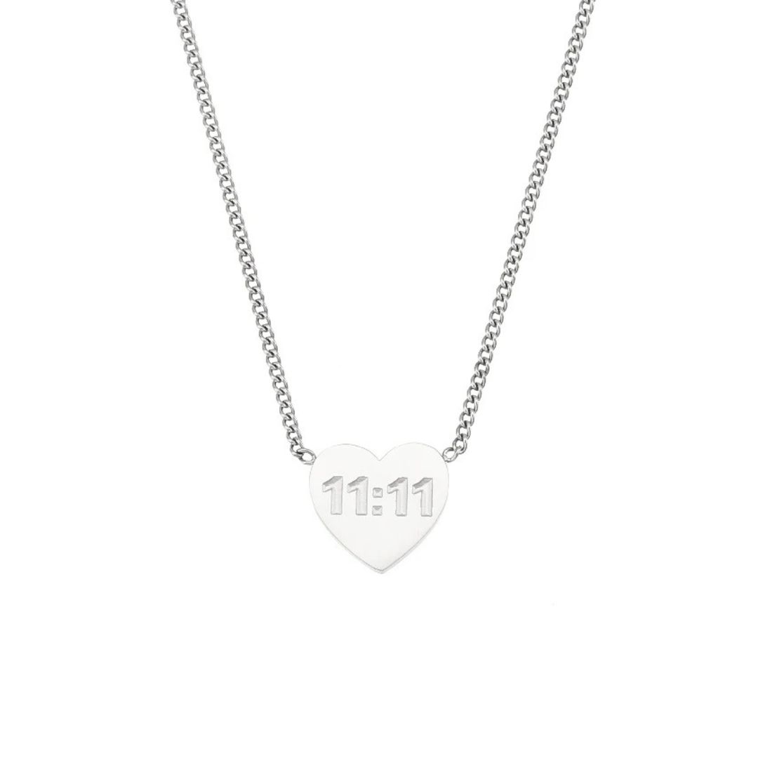 COLLAR LOVE 11:11 PLATA x1u