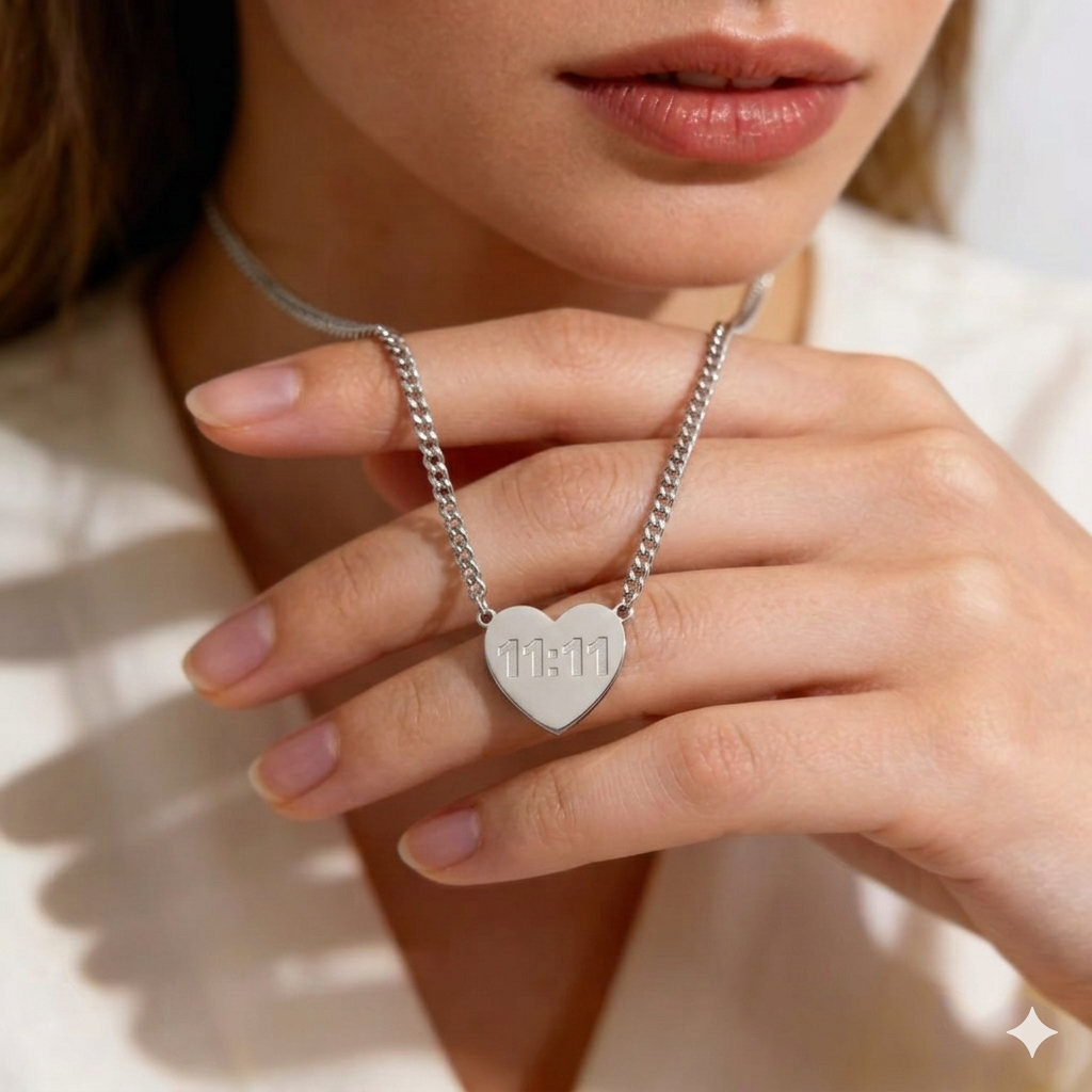 COLLAR LOVE 11:11 PLATA x1u