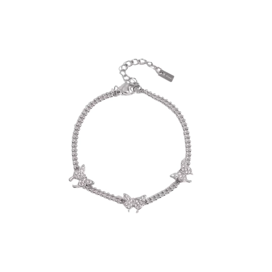 PULSERA MARIPOSA CRISTAL x1u