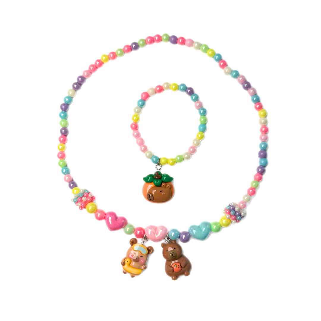 SET CAPIBARA FUN PULSERA Y COLLAR