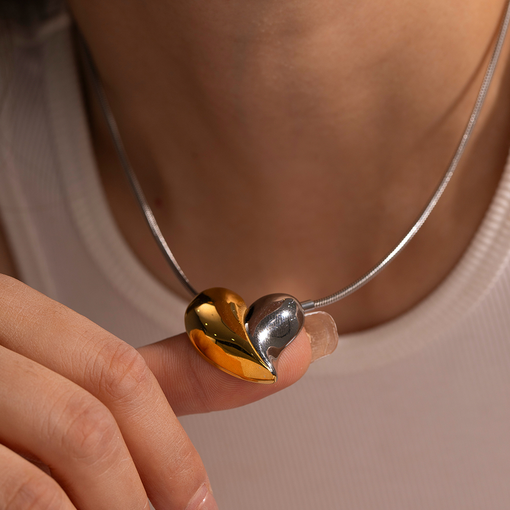 COLLAR CORAZON DOBLE x1u.