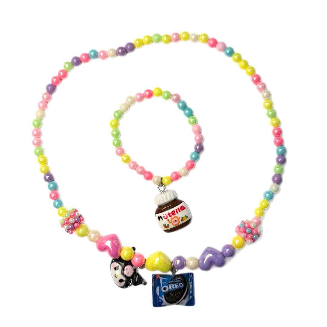 SET CHOCO KUROMI COLLAR Y PULSERA