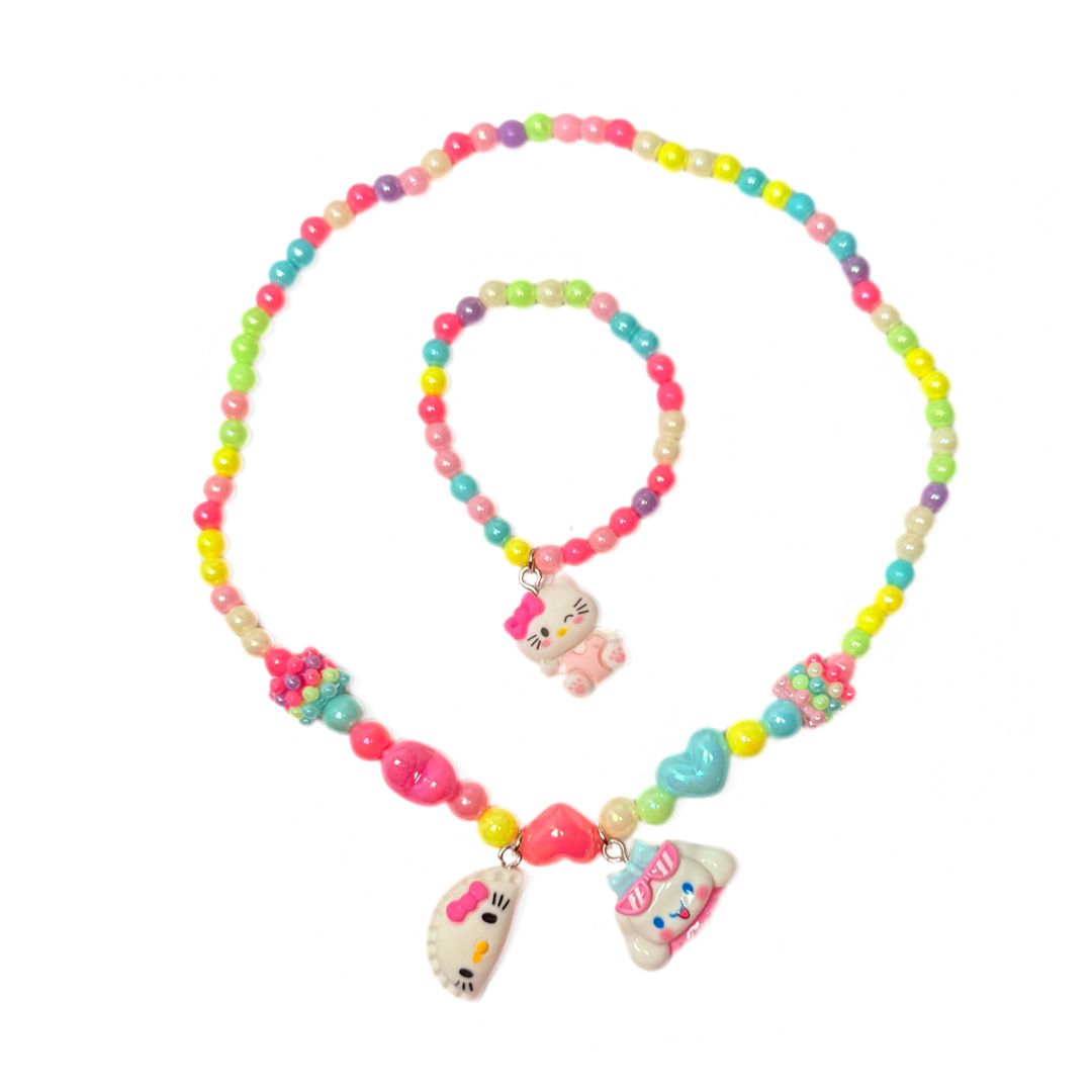 SET KITTY PULSERA Y COLLAR
