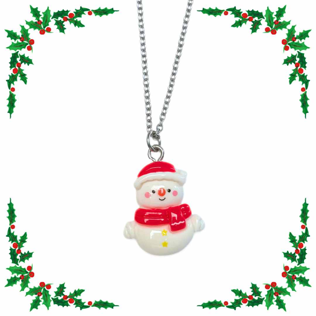 COLLAR MUÑECO DE NIEVE x1u