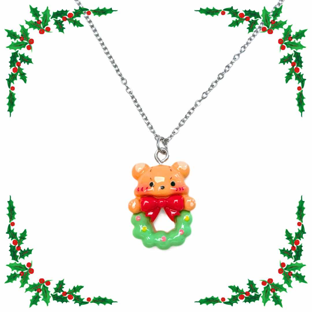 COLLAR OSO NAVIDAD x1u