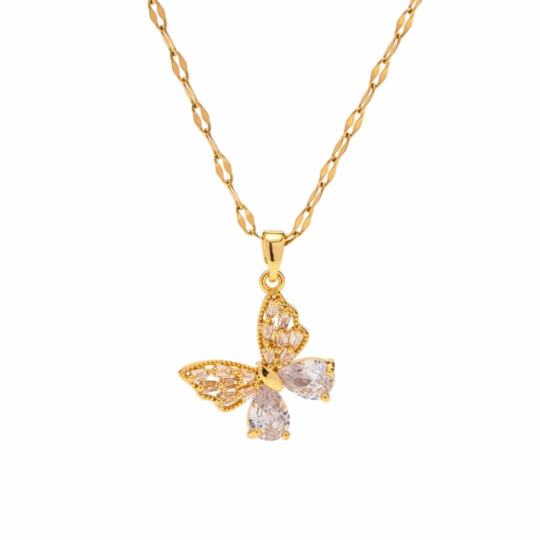 COLLAR MARIPOSA DIAMONDS x1u