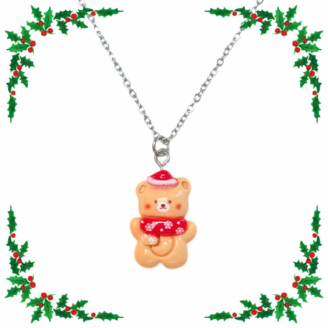 COLLAR OSITO NAVIDAD x1u