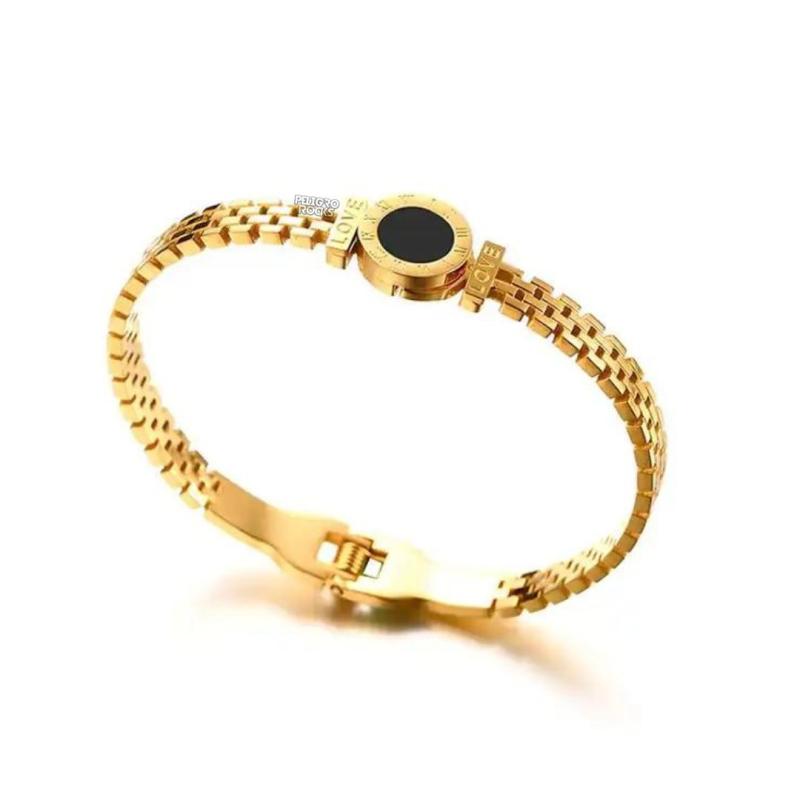 ESCLAVA BLACK DOT ORO x1u